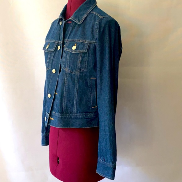 ABSTRACT DESIGNED JEANS JACKET Sz-Sm - Picture 2 of 11